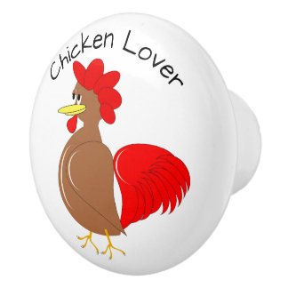 Pomo De Cerámica Diseño de Gallo Personalizado