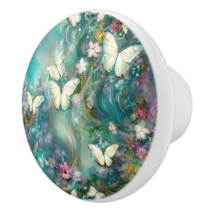 Pomo De Cerámica Diseño de la serie de mariposa mística 3