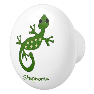 Pomo De Cerámica Diseño de lagarto Gecko personalizado