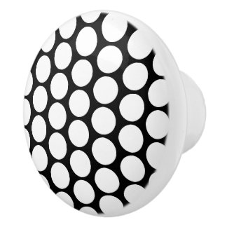 Pomo De Cerámica Diseño de lunares blancos