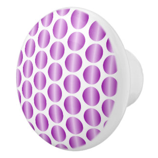 Pomo De Cerámica Diseño de Lunares Purpura