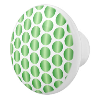 Pomo De Cerámica Diseño de lunares verdes