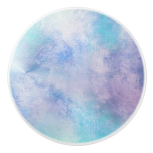 POMO DE CERÁMICA DISEÑO DE NUBE AZUL Y PURPLE EN UN CONOCIMIENTO C