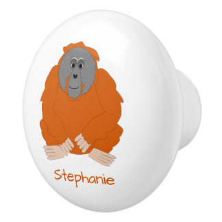 Pomo De Cerámica Diseño de orangután personalizado