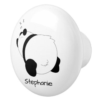 Pomo De Cerámica Diseño de Oso Panda Personalizado