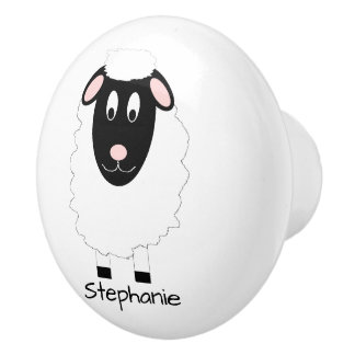 Pomo De Cerámica Diseño de oveja personalizado