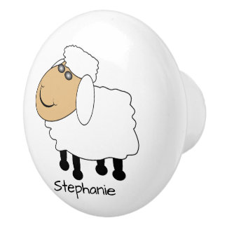 Pomo De Cerámica Diseño de oveja personalizado