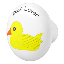 Pomo De Cerámica Diseño de Pato Amarillo Personalizado