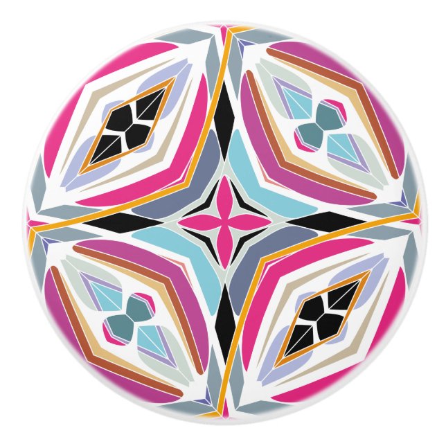 Pomo De Cerámica Diseño de patrón único (Anverso)