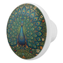 Diseño de pavo real bohemio vintage elegante