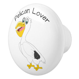 Pomo De Cerámica Diseño de pelícano personalizado