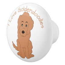 Diseño de perro Goldendoodle rojo