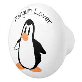 Pomo De Cerámica Diseño de pingüino personalizado