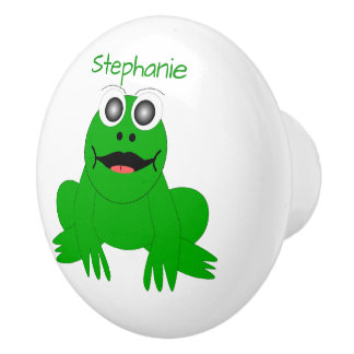 Pomo De Cerámica Diseño de Rana Personalizado