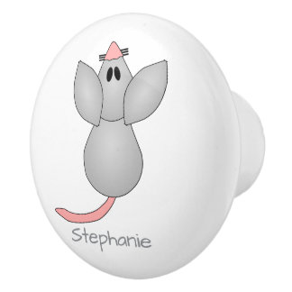 Pomo De Cerámica Diseño de ratón personalizado