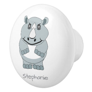 Pomo De Cerámica Diseño de Rinoceronte Personalizado