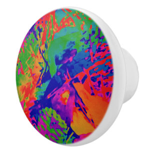 Pomo De Cerámica Diseño de roca de Punk abstracto