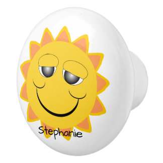 Pomo De Cerámica Diseño de sol personalizado