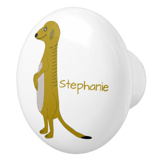 Pomo De Cerámica Diseño de suricata personalizado