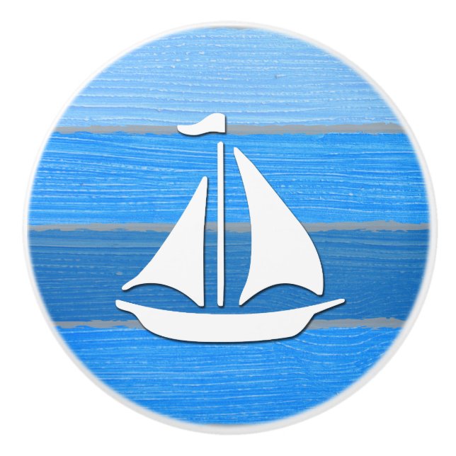 Pomo De Cerámica Diseño de temática náutica (Anverso)