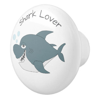 Pomo De Cerámica Diseño de tiburón personalizado