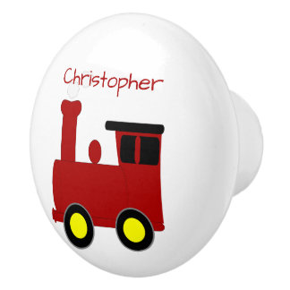 Pomo De Cerámica Diseño de Tren Personalizado