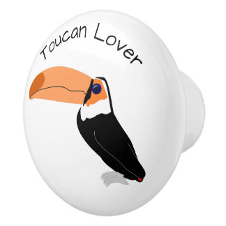 Pomo De Cerámica Diseño de Tucán Personalizado