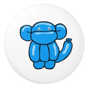 Pomo De Cerámica Diseño de un globo azul divertido para un animal