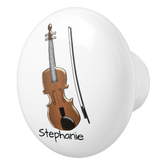 Pomo De Cerámica Diseño de violín personalizado