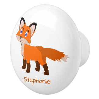 Pomo De Cerámica Diseño de zorro personalizado