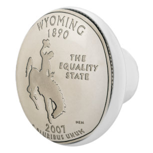 Pomo De Cerámica Diseño del barrio de Wyoming teñido de matices