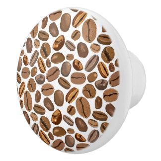 Pomo De Cerámica Diseño del grano de café de la diversión