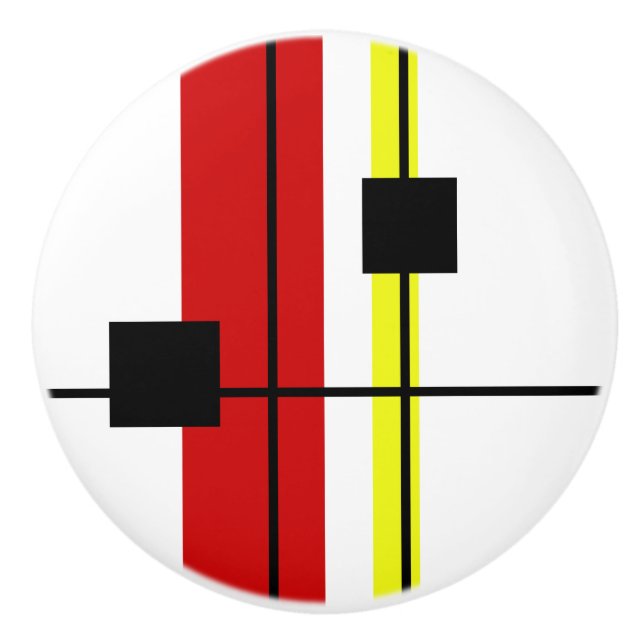Pomo De Cerámica Diseño geométrico (Anverso)