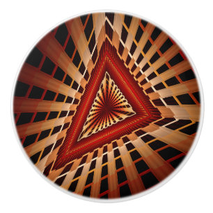 Pomo De Cerámica Diseño gráfico fractal moderno de 3D Fantasy Netwo