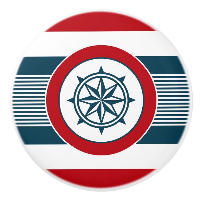 Pomo De Cerámica Diseño náutico (Anverso)