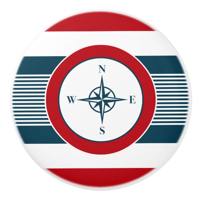 Pomo De Cerámica Diseño náutico (Anverso)