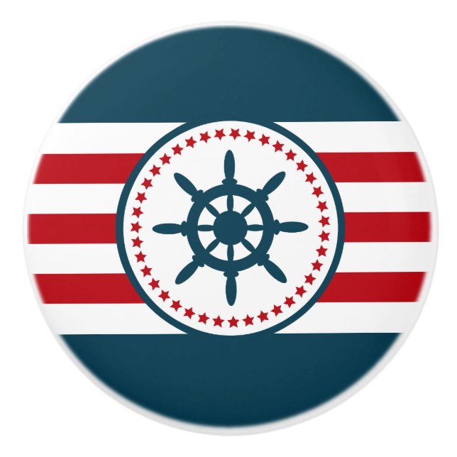 Pomo De Cerámica Diseño náutico (Anverso)