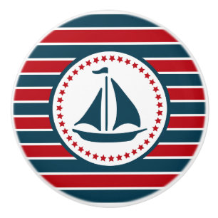 Pomo De Cerámica Diseño náutico