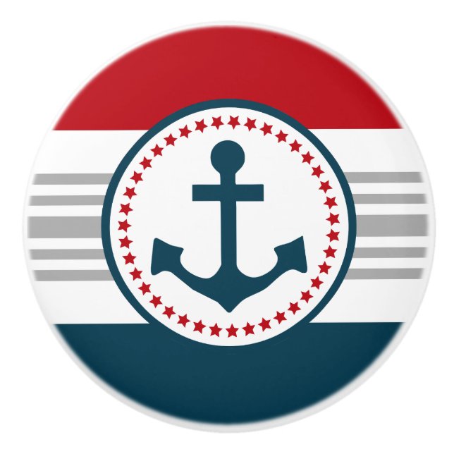Pomo De Cerámica Diseño náutico (Anverso)