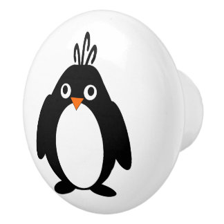 Pomo De Cerámica Diseño pingüino