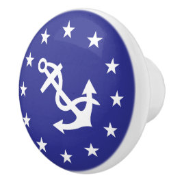 Pomo De Cerámica Ditty Bag_White Anchor_Circle de Stars_insignia