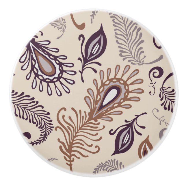 Pomo De Cerámica Diverso modelo de la pluma (Anverso)