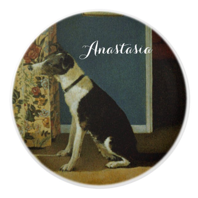 Pomo De Cerámica Dog  (Anverso)