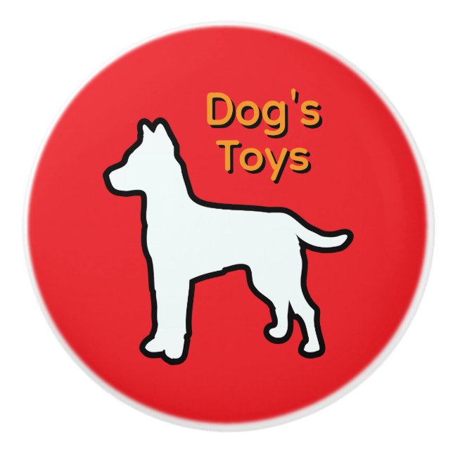 Pomo De Cerámica Dog Toys Ceramic Drawer Pull (Anverso)