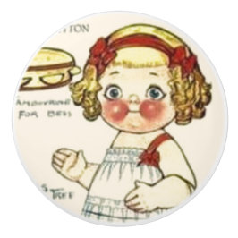 Pomo De Cerámica Dolly Dingle Paper Doll art Vintage Christmas 🤶