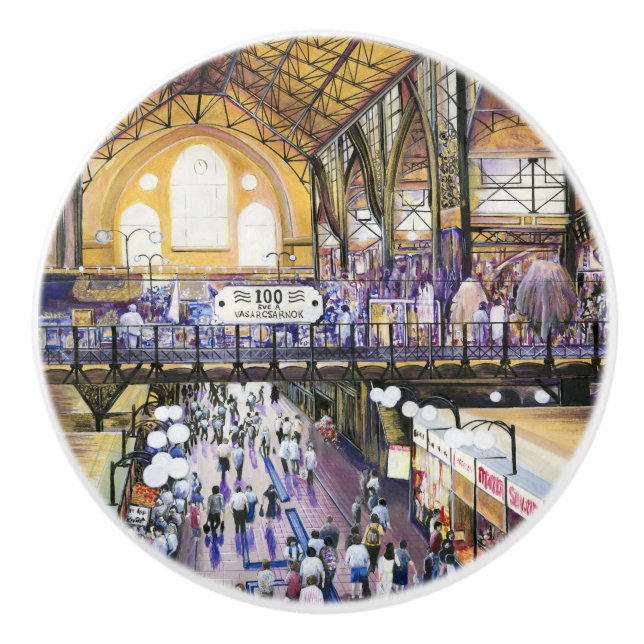 Pomo De Cerámica ¿Dónde está el Closet de Agua? Budapest (Anverso)