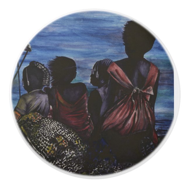 Pomo De Cerámica ¿Dónde está papá? Isla Harbour (Anverso)