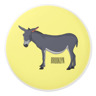 Pomo De Cerámica Donkey cartoon illustration