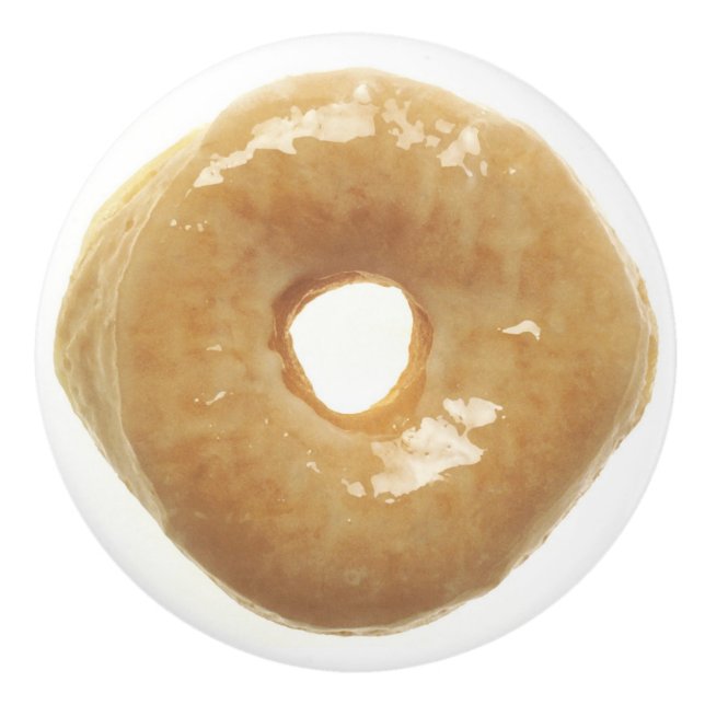Pomo De Cerámica Donut Elevado Glazado (Anverso)