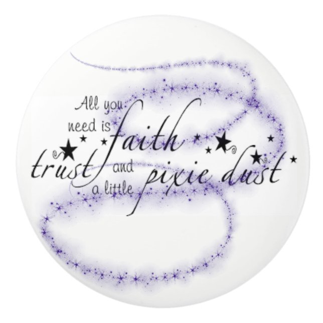 Pomo De Cerámica Dormitorio de la hada del polvo del duendecillo (Anverso)